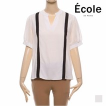 에꼴드파리 ECOLE 키홀 투라인 블라우스_F06WBB025Z