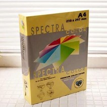 스펙트라 A4 칼라용지 색상지 색지 노랑색 500매. 색지 $+66EE92