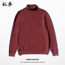 니트 이너셔츠 남자스웨터 반폴라 가을겨울 슬림 단색중 트렌드 의류 3871076794