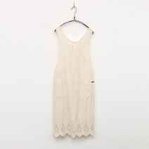 브이와이 VY 여자 앞치마 끈 꽃무늬 레이스 신혼부부 원피스