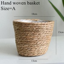 꽃바구니 양재꽃시장 꽃바구니배달수제 짠 해초 저장 바구니 접는 배꼽 정원 꽃 냄비 식물 밀짚 상자 홈, 14 24901, 한개옵션1