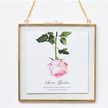 지오닉스 골드 투명 프리저브드 압화 액자