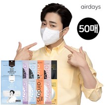 에어데이즈 마스크 KF94 새부리형 대형 중형 소형 와이드 더뉴플러스대형 50매, 더뉴플러스대형(화이트)