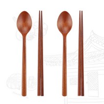 승주공예 전통 목기 생옻칠 수저 세트 1+1