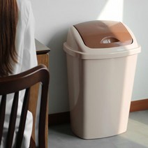 매장 업소용 대용량 휴지통 분리수거함 커피숍 비닐류 대형매장 분리배출 탕비실 캔류, 1개, 국민 스윙 휴지통 60L