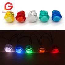 0pcs 복사 SANWA OBSF-30 아케이드 푸시 버튼 DIY 나무 딸기 파이 MAME PC 판도라 게임에 아름 다운 LED 30, 11 24 each color of 2