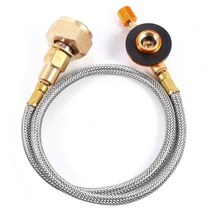 야외 캠핑 가스 스토브 어댑터 LPG 및 플랫 탱크 연결 파이프 충전 액세서리, [02] RU Metal Tube