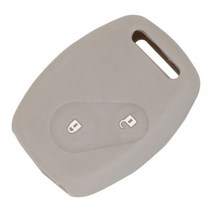 차키케이스 Jingyuqin 고무 실리콘 혼다 어코드 CR-V CRV 시빅 파일럿 2BTN, gray