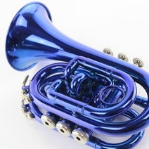바하트럼펫 B플랫 쇼트 포켓트럼펫 입문용, 푸른 색