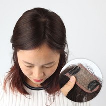 여우가발 여자 가르마 긴머리 정수리가발 CW2003, 1개, B.30cm자연검정