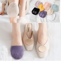 하프삭스 여성 컬러 무지 미끄럼방지바닥 블로퍼 뮬 양말 덧신 10켤레 세트