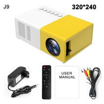캠핑용 미니 빔프로젝터 스크린 휴대용 빔프로젝터 salange j9pro 프로젝터 led 홈 미디어 플레이어 오디오 휴대용 proyectors 480x360 픽셀 지원 hdmi, j9 옐로우, au 플러그