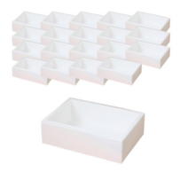 이홈베이킹 슬리브화이트박스 직사각, 화이트, 40개