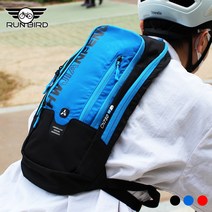 런버드 방수 경량 자전거 백팩 10L 3가지 색상 고급형, 다크블랙