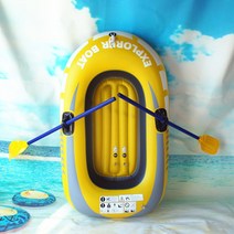 sixhope 1인승 고무보트 낚시보트 표류선 카누해 1인승 고무보트, 150*100cm 노란색 1인용 배에는 노가 없습니다