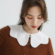 브이와이 여자 페이크카라 귀여운 웨이브 블라우스