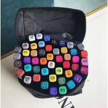 48 컬러 마커 양방향 학생 초보자 애니메이션 손으로 그린 유화 컬러 캔버스 가방 마커펜 마커추천 컬러마카, 옵션01