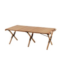 [지프] 우드 롤 테이블 (버치) - 우드테이블캠핑테이블