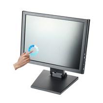 [하이드림엘씨디] HDL-T150H/LED 15인치 터치모니터 / 1024x768 / RGB+DVI / 압력식터치, 스탠드장착(책상타입사용), USB(A-B)타입