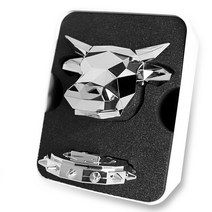 에어디 차량용 방향제 쥐 토끼 도베르만 황소 포메라니안, [황소], 다크실버, 블랙체리향 2개, 2개