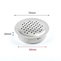 에어컨 구멍 배관 마개 브랜드 뉴 에어 벤트 스테인레스 스틸 플러그 커버 루버 메쉬 라운드 덕트 환기 옷장 캐비닛, 60mm