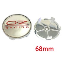 벤츠 BMW 휠캡 호환 4pcs 68 65 60 56 MM ABS OZ 휠 허브 센터 커버 림 캡 자동차 로고 배지 엠 블 럼 교체, 19 68mm Silver Red
