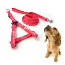 퍼그 애완견하네스세트 사모예드 개하네스세트 예쁜 안심 미니핀 피치레드, 상세페이지 참조