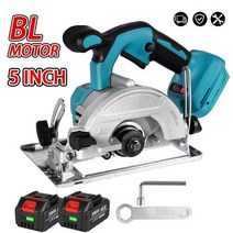 원형톱 마끼다 18V 충전식 충전 사용 무선 전동 125mm 1000W 10800RPM 5 인치 조정 한 각도 목공 도구, 옵션01 해외배송, 옵션02 2 Battery EU Plug, 옵션01 EU