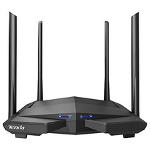 Tenda AC10U WiFi 라우터(듀얼 밴드 기가비트 라우터 AC1200 2.4Ghz 및 5Ghz MU-MIMO 3X LAN 1x Gigabit WAN Beamforming+ USB 앱 관리 일정 제어) 블랙 -13549, AC23-2100Mbps