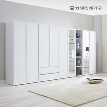 상일리베가구 스밈 400 800 옷장 장롱 서랍장, 올화이트[WW]