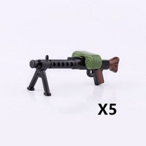 레고호환 부품 블럭 블록 피규어 독일어 기관 빌딩 군사 군인 일반 로켓 발사기 육군 무기 액세서리 완구, 녹색-5pcs