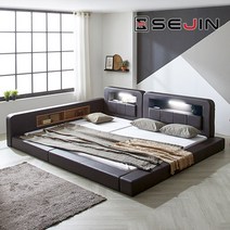 세진침대 멘토 오픈 패밀리침대+7존40T매트리스 저상형침대, 아이보리