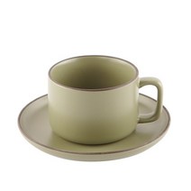 [오제이] 카페 림커피잔 250ml(카키) / 원두커피 드립커피 카페커피잔 카페라떼