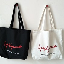 유이스토어 여성 데일리 여행용 빅사이즈 튼튼한 캔버스 지퍼 사각 에코백 대학생 선물용빅백