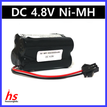 도시바 4.8V AA 2000mAh JST-2P SM-2P 2X2 니켈수소 Ni-MH 수신기 몬스터 트럭 RC RC카 탱크 배터리 충전지