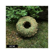 아스케이지 이끼 공 냄비 새 둥지 꽃 식물 홈 오피스 데스크 테이블 정원 DIY 장식 모스볼 팟, 6CM