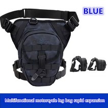 오토바이 탱크백 DUHANNEW-다기능 오토바이 다리 가방 여러 구획 허리 연료 탱크 가방으로 사용 가능, 02 BLUE
