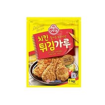 오뚜기 엄마손맛 식자재 치킨튀김가루 1KG 홈카페 아이간식, 2개