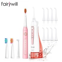 구강세척기 물치실Fairywill-휴대용 구강 세척기 USB 300ml 충전식 치과 워터픽 치아 클리너 성인용 3 모드, 13 507-pink-5020e-pink