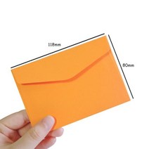 10 개몫 미니 봉투 DIY 다기능 크래프트 종이 초대장 선물 카드, 주황색