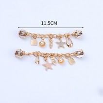 자비츠 크록 장식 악세사리 참 세트여자 선물 귀여운 꽃 DIY 구두 매력 진주 블라인드 라인 석 리벳 금속