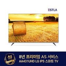 8년AS보장 LG패널 이스트라 43인치 AA431UHD 스마트TV 가성비 중소기업TV, 방문설치, 이젤형스탠드(기사방문)-타입D