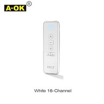 스마트 IoT 전동커튼 자동커튼 A-OK RF433 리모컨 AC123-01 용 커튼 모터/A-OK 관형 롤링 모터, 08 White-16_02 with battery