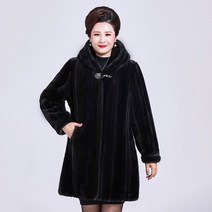 모피코트 밍크 자켓 명품 폭스 퍼 코트 인조 케이프 모피 코트 밍크 코트 여성용 밍크 벨벳 밍크 모피 중형 및 롱 플러스 사이즈 후드 중년 어머니 의류