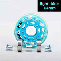 64mm 70mm 72mm 82a 인라인 롤러스케이트휠 인라인 스케이트 스케이트 신발용 베어링이 있는 인라인 스케이트 휠 8 개대, 하늘색 64mm