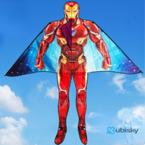 유비스키 연날리기 3D콩푸팬더, 100 미터 칠판, 1.6 미터 3D 아이언 맨