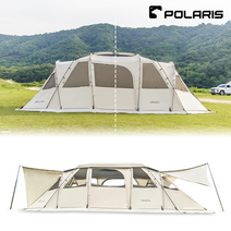 폴라리스 드라코 리빙쉘 텐트 TPU패널 증정 거실형 투룸 4인용 6인용 7인용 대형 오토 장박 동계 겨울, 웜그레이
