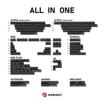 접이식 키보드 무선 Domikey 체리 프로파일 abs doublesot keycap WOB 검정색 키보드 포커 87 104 gh60 xd6, 한개옵션2, 01 CP WoB All In One, 한개옵션1
