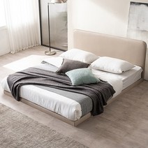 [삼익가구]달링 슬림형 라지킹 저상형 침대(라텍스 7존 독립 매트리스-LK), 베이지