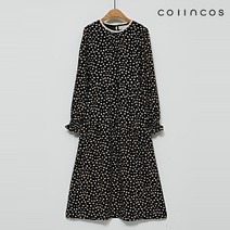 코인코즈 라운드넥 플라워 허리 끈 원피스 (IY2AO7200)